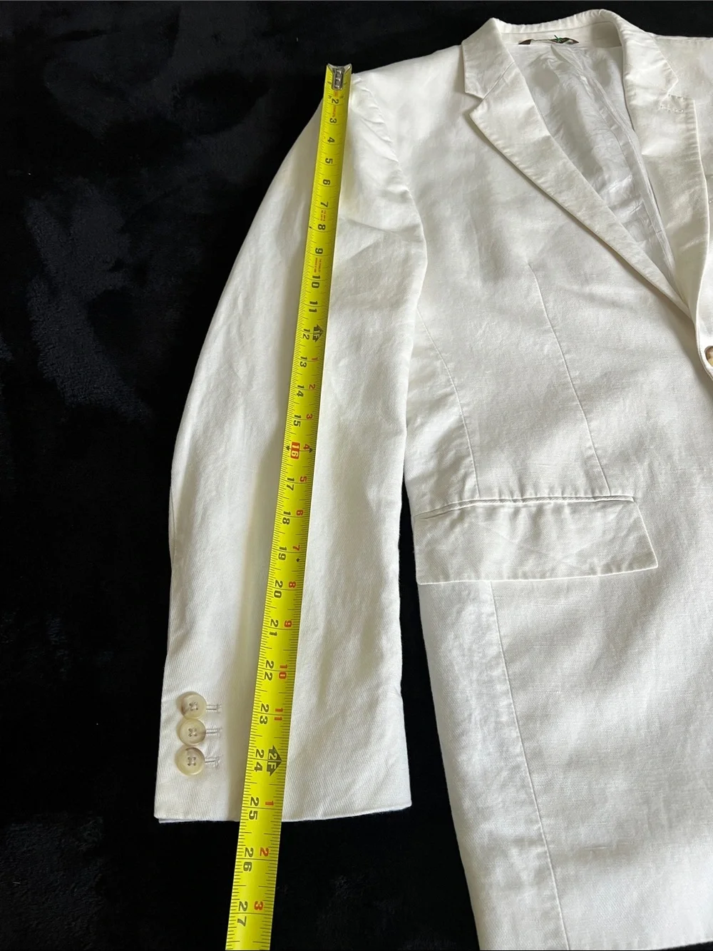 Perry Ellis White Linen&Cotton blend  Jacket with Brown Label